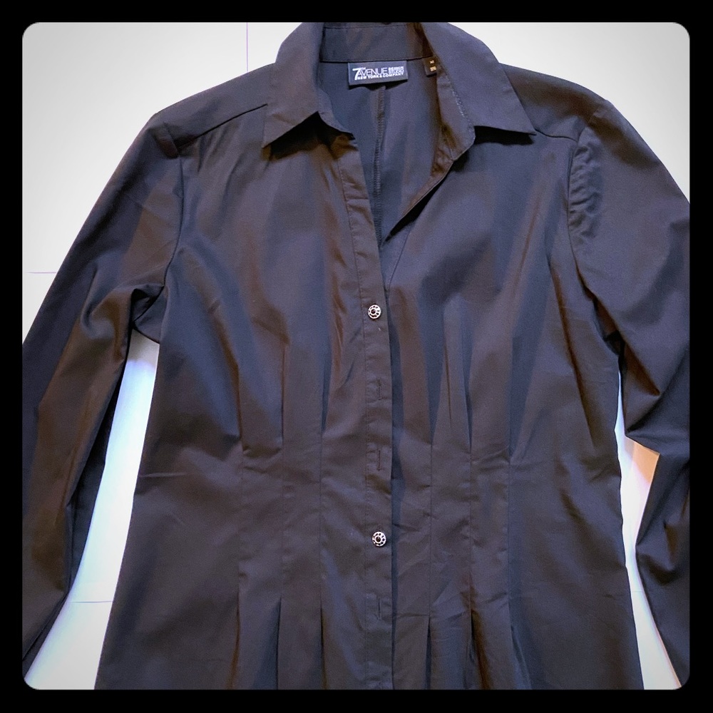 New and Company black  long sleeve button down